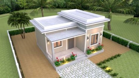 23x20 Feet Small House Plans 7x6 Meter One Bedroom Flat Roof A4 Hard