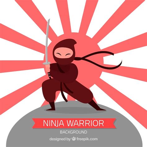 Free Vector Ninja Warrior Background