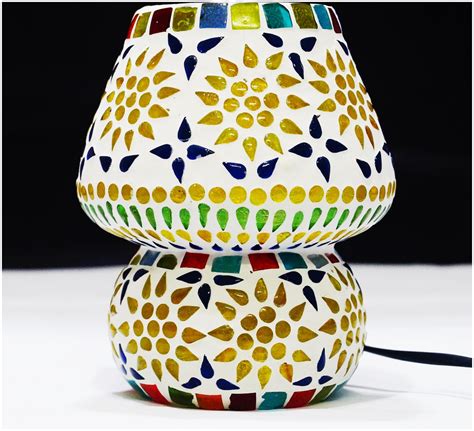 Buy Design O Vista Multicolour Mosaic Glass Table Lamp With Shades For