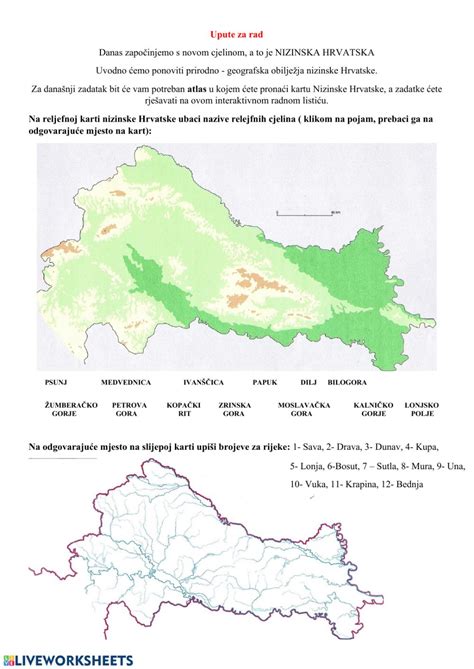 Nizinska Hrvatska Karta Karta