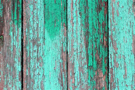 Texture Of Old Wooden Planks With Cracked Green Paint Stock Image