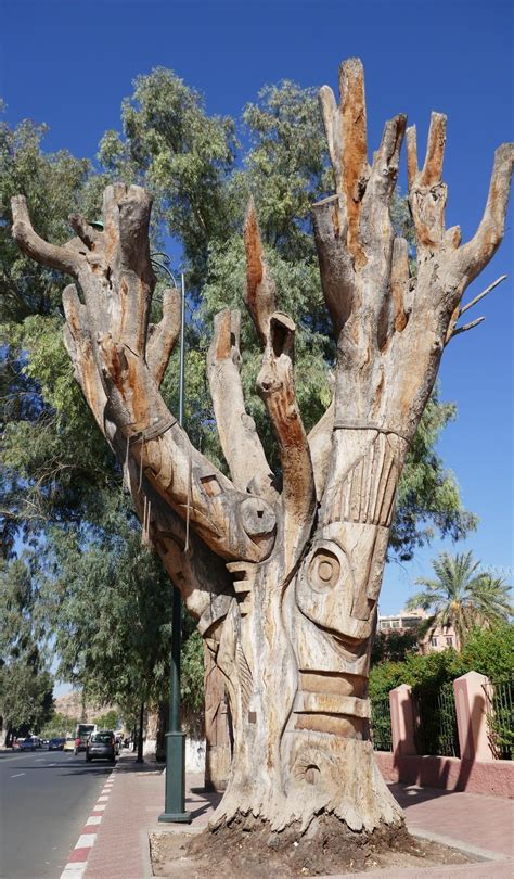 Dead Tree Sculpture By Moulayhafid Taqouraite New Town Marrakech