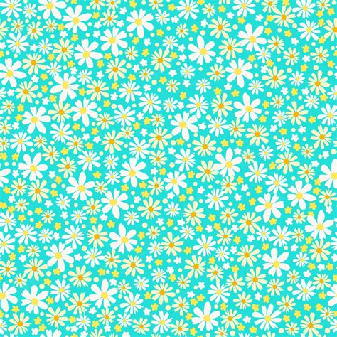 Premium Vector Seamless Spring Floral Pattern With Daisies