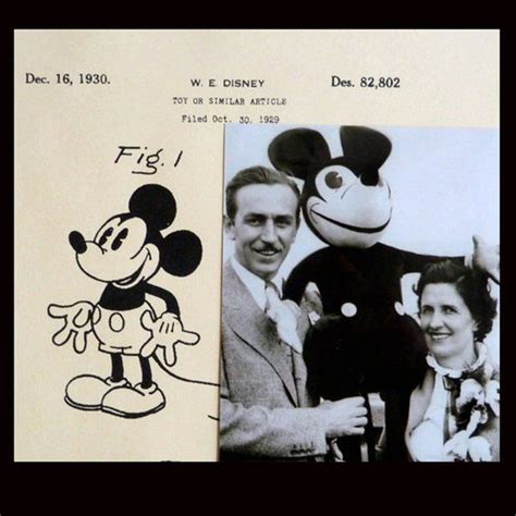 Vintage 1930 ~ Walt Disney Mickey Mouse ~ Patent Drawing Rare Photo Mickey Mouse Drawings