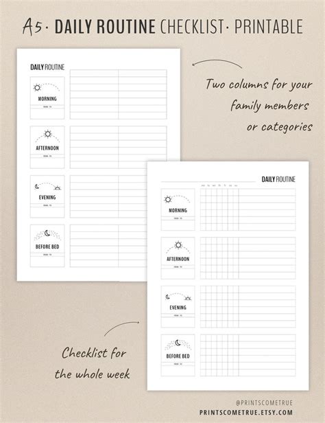 Daily Routine Planner Printable Flylady Morning Routine Etsy