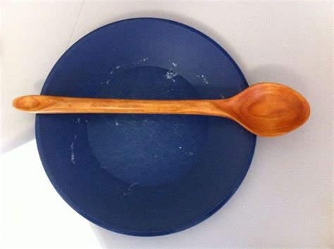 Cooking Spoon Hand Carved From Cherry Tasting Spoon Added To Handle
