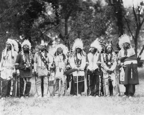 Sioux Indian Battle Veterans S X Reprint Of Old Photo American