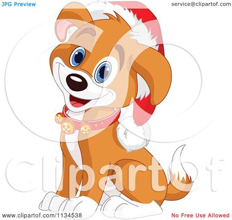 Click here to play the animation. Cartoon Of A Cute Christmas Puppy Wearing Jingle Bells And ...
