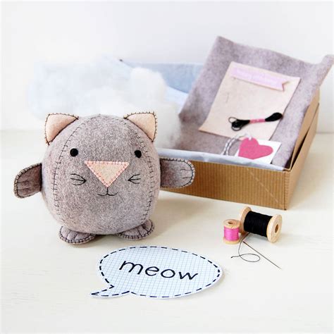 Sew Your Own Kitten Beginners Craft Kit By Clara And Macy