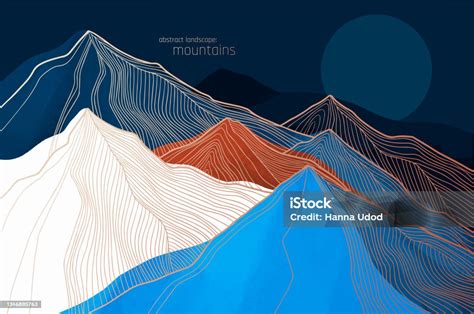 Illustration De La Ligne Des Montagnes Abstraites Vecteurs Libres De