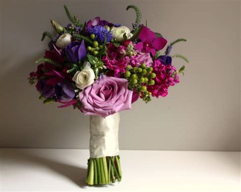 With these vibrant and beautiful flowers, you'll be sure to impress! jewel toned wedding flowers | Jewel Toned Purple, Fuchsia ...