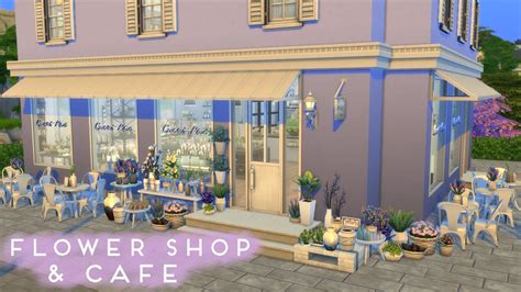 Flower Shop And Cafe Studio Apartment No Cc Sims 4 Speed Build