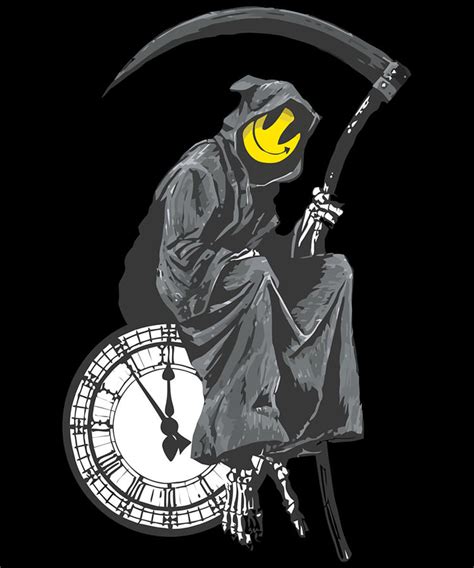 Banksy Grim Reaper Clock Photograph By Louie Smitham