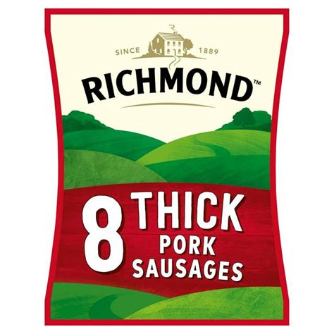 Richmond 8 Thick Pork Sausages 410g £175 Compare Prices