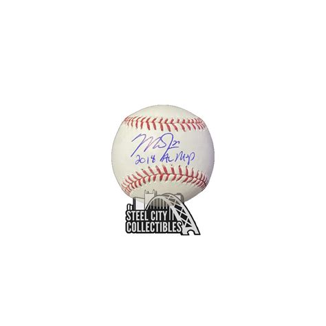 Mike Trout 2014 Al Mvp Autographed Official Mlb Baseball Mlb Hologram