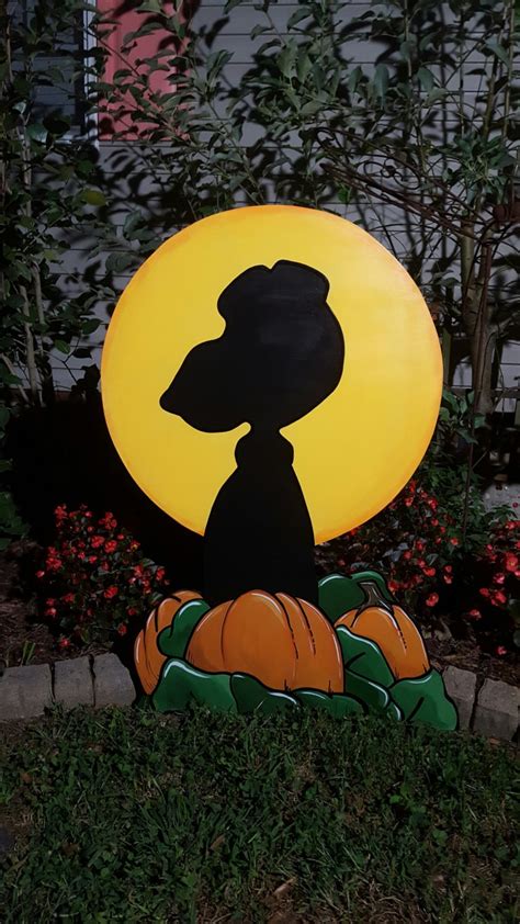 Peanuts Halloween Charlie Brown Yard Art Decorations Its Etsy