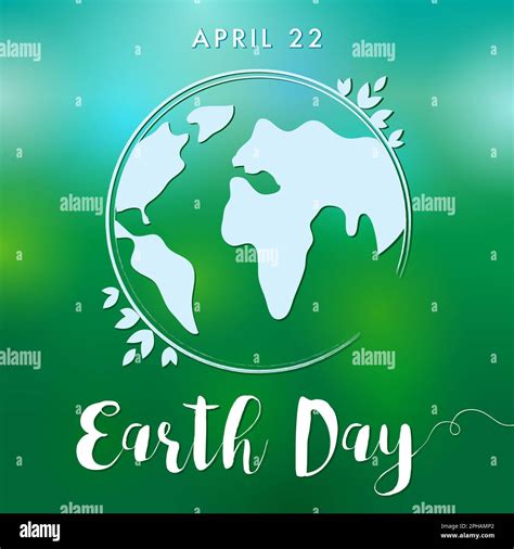Happy Earth Day Creative Banner Or Poster Concept Save The Earth Logo
