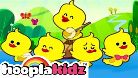 Five Little Ducks Went Swimming One Day Nursery Rhyme Hooplakidz