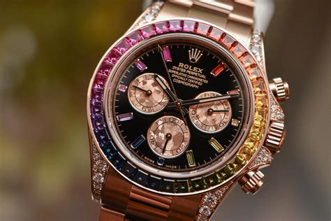 Buy rolex daytona rainbow watches, 100% authentic at discount prices. Hands-On - Rolex Daytona Rainbow Everose Gold 116595RBOW ...