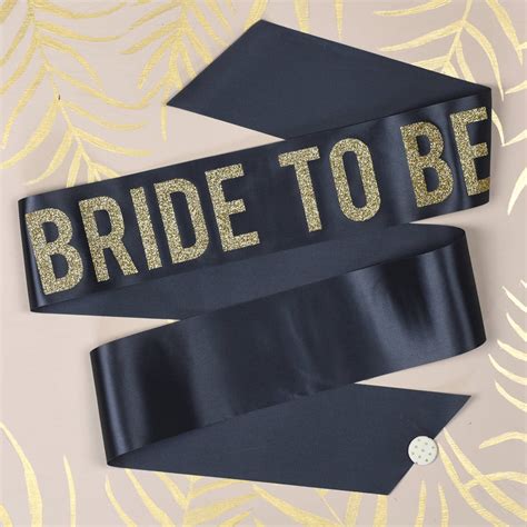 Glitter Print Ribbon Bride To Be Bold Sash By Oh Squirrel