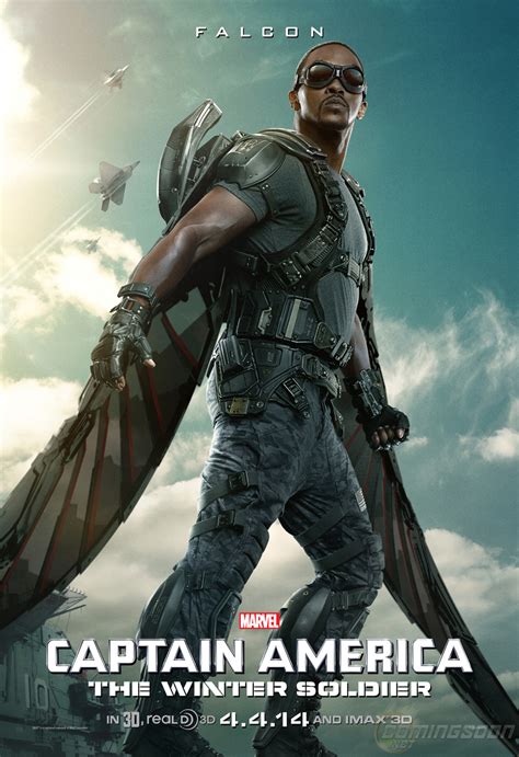 An assassin known as the winter soldier. Falcon Character Poster for CAPTAIN AMERICA: THE WINTER ...