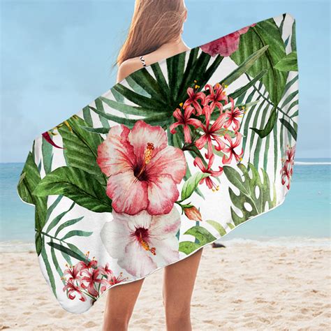 Extra Large Beach Towel Tropical Hibiscus By Coastal Passion 🇦🇺