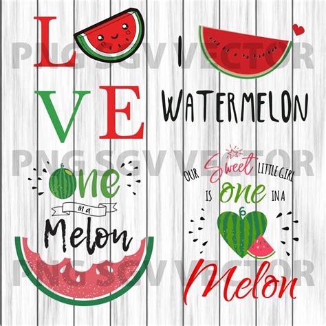 Love One Melon Svg Melon Quotes Svg Summer Quotes Clipart Love One