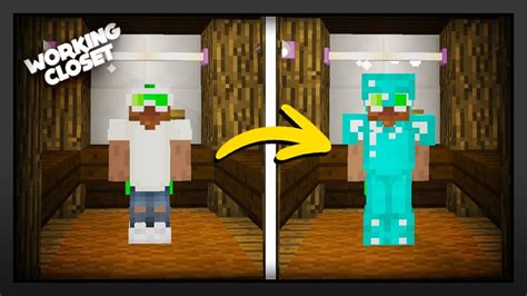 Minecraft How To Make A Working Closet Youtube