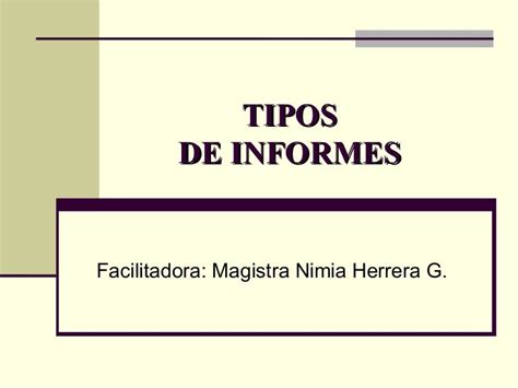 1 Tipos De Informes