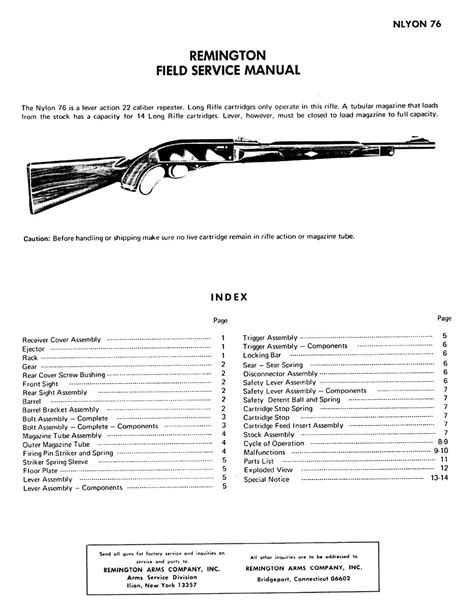 Remington Model Nylon Gunsmith Manual Field Service Manual Ebay