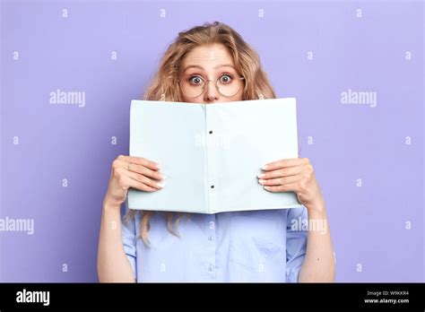 Closeup Portrait Of Scared Emotional Woman With Bugged Eyes Wearing