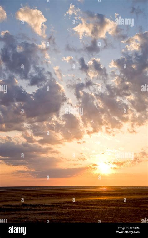 Sunset At The Danish Island Fanoe Denmark Stock Photo Alamy