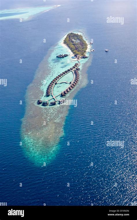 Aerial View Of Lily Beach Luxury Resort On Huvahendhoo Island South