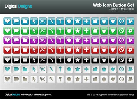 Free Web Icon Buttons By Digitaldelightuk On Deviantart