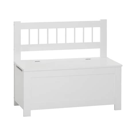 Ses dimensions permettent de l'envisager en bout de table, dans une entrée, une chambre ou. Petit banc coffre blanc avec dossier | Coffres | Pier Import