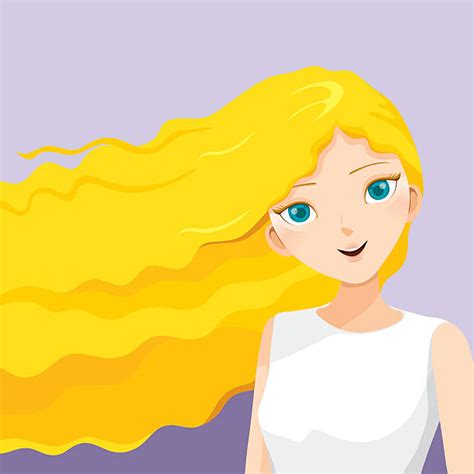 Royalty Free Long Blonde Hair Clip Art Vector Images