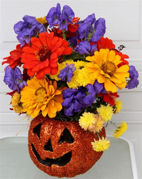 Halloween Fall Flower Arrangements Fall Colors With Zinnias Mums