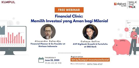Kalangan milenial harus dibekali literasi keuangan, sehingga menjadi budaya tirta memaparkan, setidaknya ada empat langkah aman untuk berinvestasi, yaitu kenali kebutuhan dan kemampuan, kenali produk dan jasa keuangan, kenali manfaat dan risiko, serta kenali hak dan kewajiban. Financial Clinic: Memilih Investasi yang Aman bagi ...
