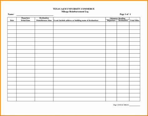 vehicle mileage log template   sampletemplatess