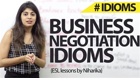 Business Negotiations Idioms Business English Lesson Youtube