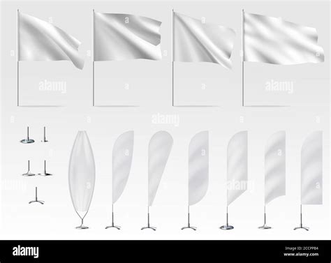 Mockups Of White Flags Banner Flags Stock Vector Image And Art Alamy
