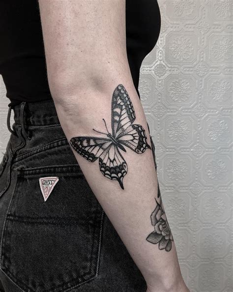 Butterfly Elbow Tattoo
