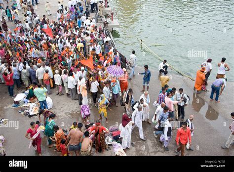 Crowd Of Hindu Devotees For Taking Holy Dip In Kumbha Mela At Nashik
