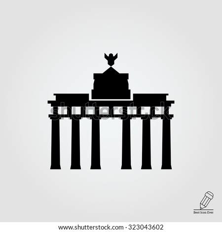 Schlob neuschwanstein, brandenburger tor, reichstagsgebaude, gedenkstatte berliner mauer, museumsinsel, kolner dom, east side gallery. Brandenburg Gate Icon Stock Vector Illustration 323043602 ...