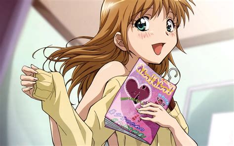 Girl Anime Character Holding Book Hd Wallpaper Wallpaper Flare