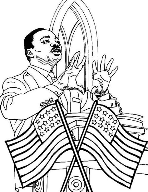 Is still much celebrated in the united states for what he did and the way he went about it. Martin Luther King Jr Speech Coloring Page | King jr ...