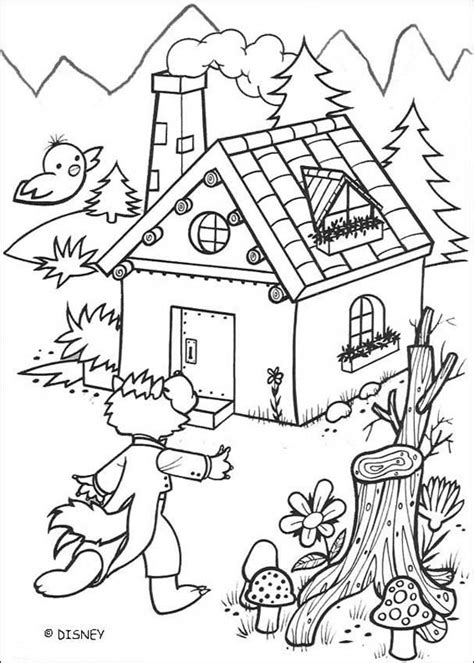 Brick house printable coloring page. A solid house coloring page | Kleurboek, Gratis ...