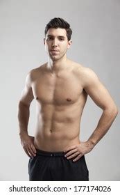 Sports Man Posing Half Naked On Stock Photo Shutterstock