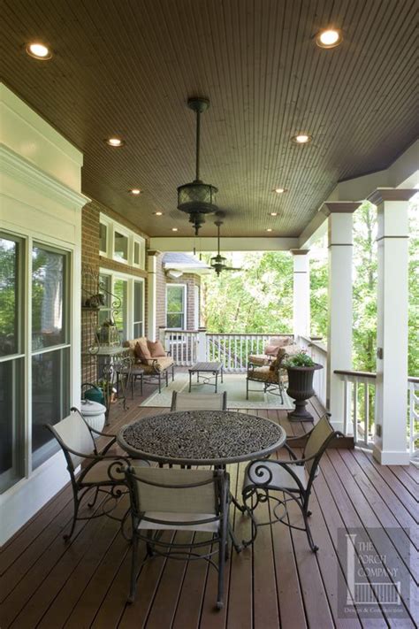 Nashville Porch Flat Roof Beadboard Ceilingdark Ceiling Adds Drama To Any Out Door Area House