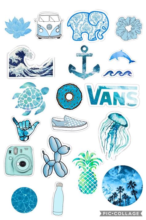 Blue Aesthetic Stickers Aesthetic Stickers Blue Aesthetic Stickers